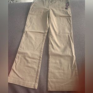 Chaps Girls Bootleg Khaki Tan  Dress Pants Adjustable Waist Size 6X $32.